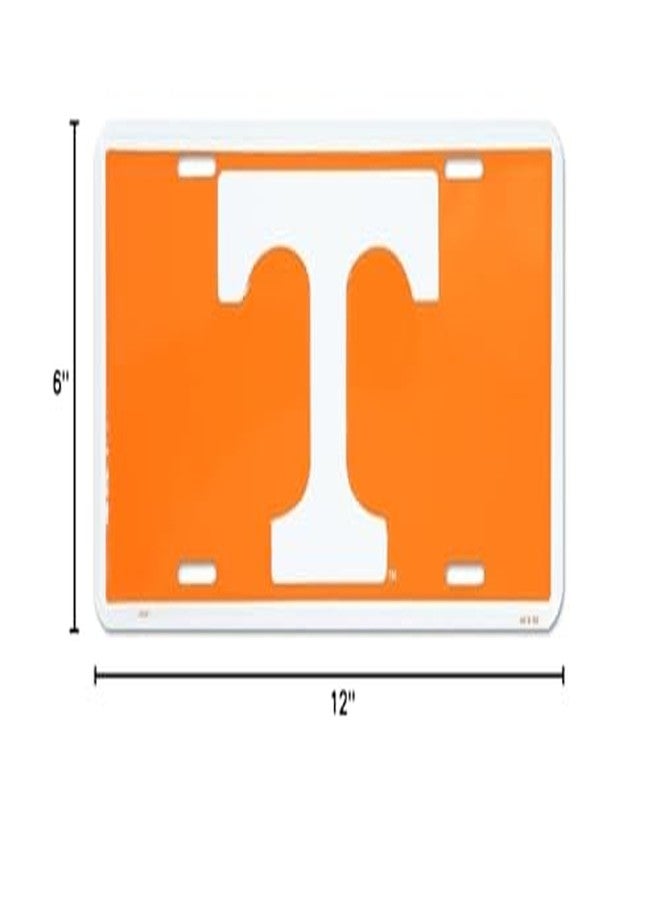 Hangtime Univeristy of Tennessee - Tennessee Volunteers - White Tennessee T on Orange Embossed Metal auto tag - Image 3