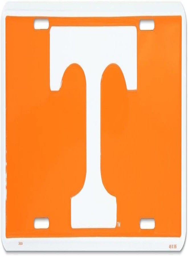 Hangtime Univeristy of Tennessee - Tennessee Volunteers - White Tennessee T on Orange Embossed Metal auto tag - Image 2
