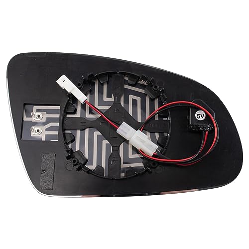 TRQ Driver Side Mirror Glass Heated Blind Spot Indicator Compatible with 2018-2022 Hyundai Kona HY1324114 - Image 4