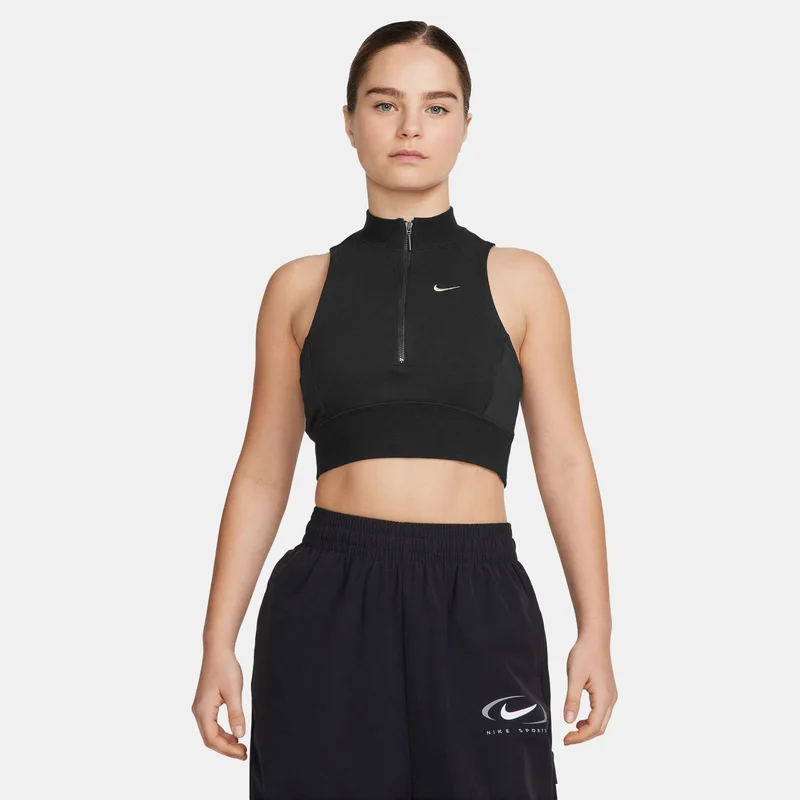 Nike Women's Sportswear Chill Terry 1/2-Zip Crop Top
