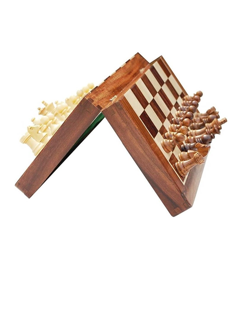 لوح الشطرنج الخشبي الكلاسيكي القابل للطي 3 في 1 الشطرنج الخشبي - Image 1
