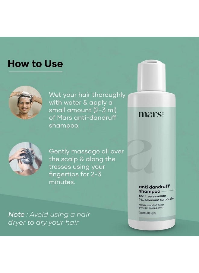 mars by GHC - Anti Dandruff Shampoo With Aloe Vera & Menthol For Itchy Scalp & Dandruff Control | 200 Ml | Pack Of 1 - Image 1