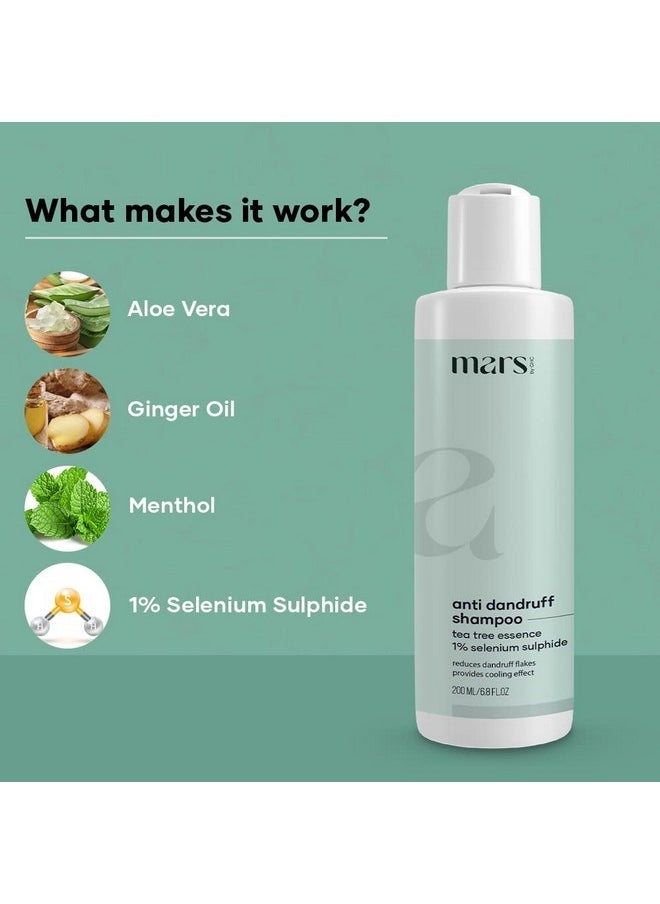 mars by GHC - Anti Dandruff Shampoo With Aloe Vera & Menthol For Itchy Scalp & Dandruff Control | 200 Ml | Pack Of 1 - Image 1