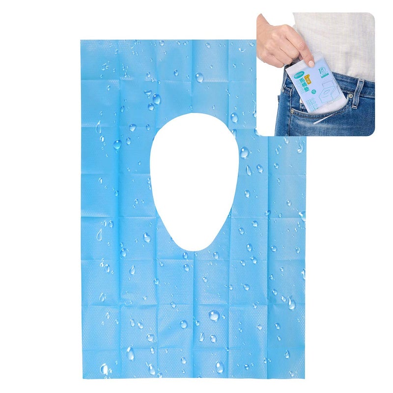 VANZAVANZU Disposable Toilet Seat Covers - 30 Counts Waterproof Individually Wrapped Portable Travel Toilet Seat Covers for Adults Kids Toddler Potty Training Public Toilet, Lengthened Size 16x24 Inch, 3 Packs - Image 1