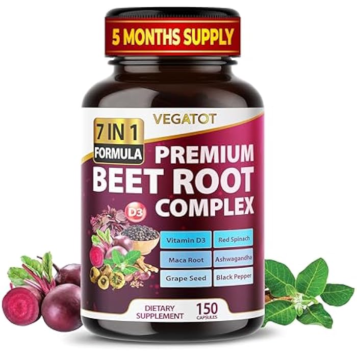 VEGATOT Concentrated with Ginseng Maca Root Ashwagandha - Energy Stamina Immune Support (150 Count (Pack of 1)) - Image 1