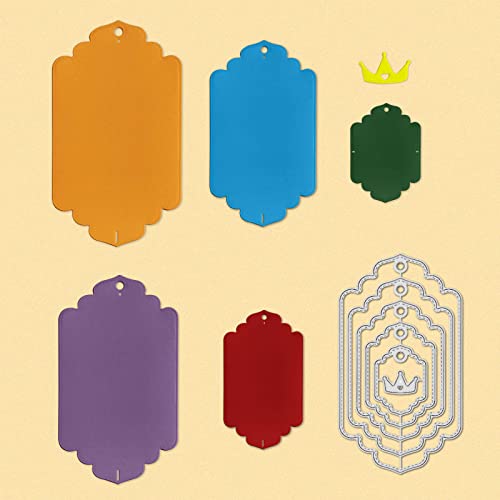 ORIGACH 5 Set 36 Pcs Bookmark Metal Cutting Dies Tag Die Cuts Embossing Stencils Scrapbooking Tool for DIY Card Scrapbooking - Image 3