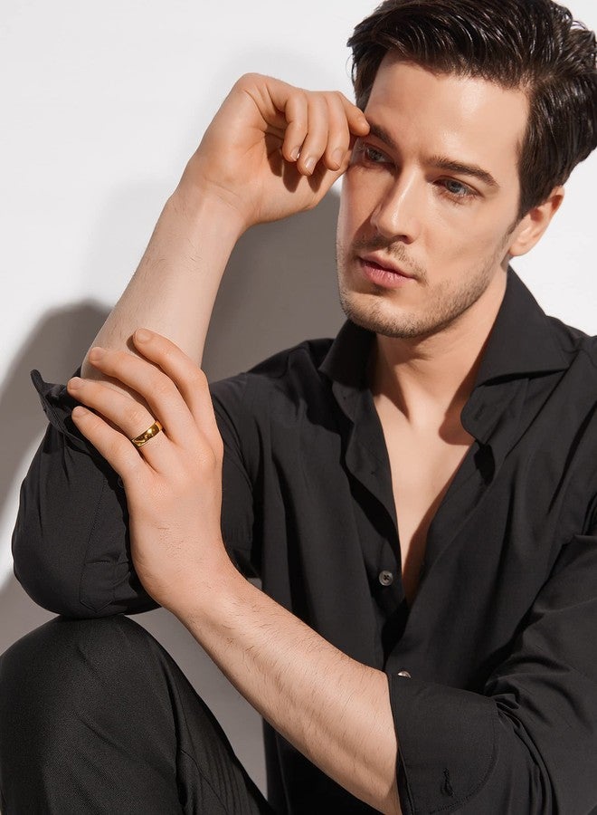 Greenpod خواتم زفاف من التنجستن من جرينبود، متوفرة بأحجام 2 مم، 4 مم، و6 مم، للنساء والرجال، مطلية بالذهب الوردي/الفضة/الذهب عيار 24/الأسود المصقول، بتصميم أنيق ورفيع، مناسبة للارتداء المريح، متوفرة بمقاسات من 4 إلى 13، و11. - Image 4