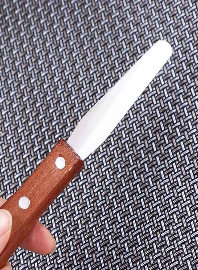 Kopida Cake Cream Spatula 2PCS 4 Inch Icing Spatula Stainless Steel Wooden Handle Cake Scraper Butter Cutter Pastry Decor Tools DIY Home Kitchen Baking Tools - Image 2