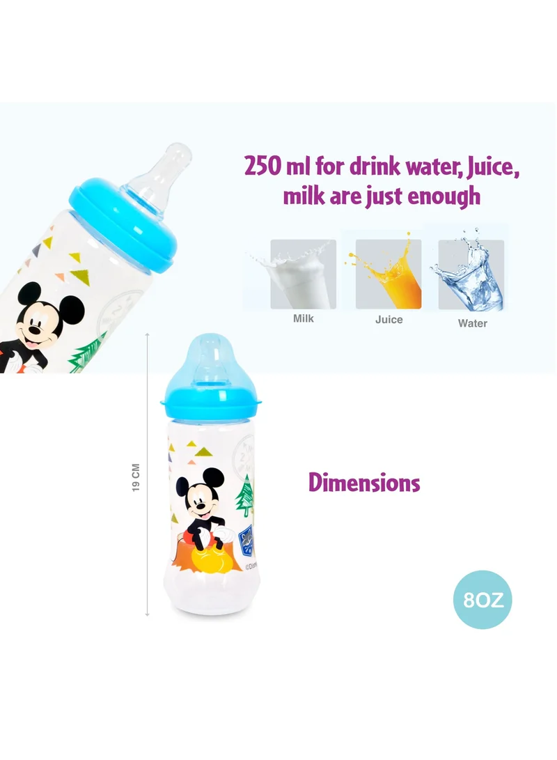 ديزني Mickey Mouse Baby Feeding Regular Neck Bottle 6 Months  250Ml 80Z