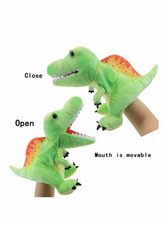 KASTWAVE Dinosaur Hand Puppets, Spinosaurus Jurassic World Stuffed Animal Cute Soft Plush Toy, Open Movable Mouth Finger Gift, Birthday Gifts for Kids, Creative Role Play  - Image 3