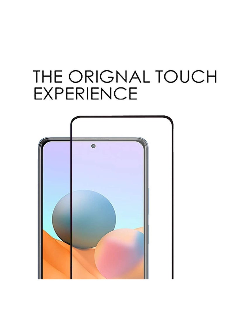 Full Coverage Tempered Glass Screen Protector Compatible with Xiaomi Redmi Note 9, Xiaomi Redmi Note 10/10s, Xiaomi Redmi Note 11 - Black Frame - Image 2
