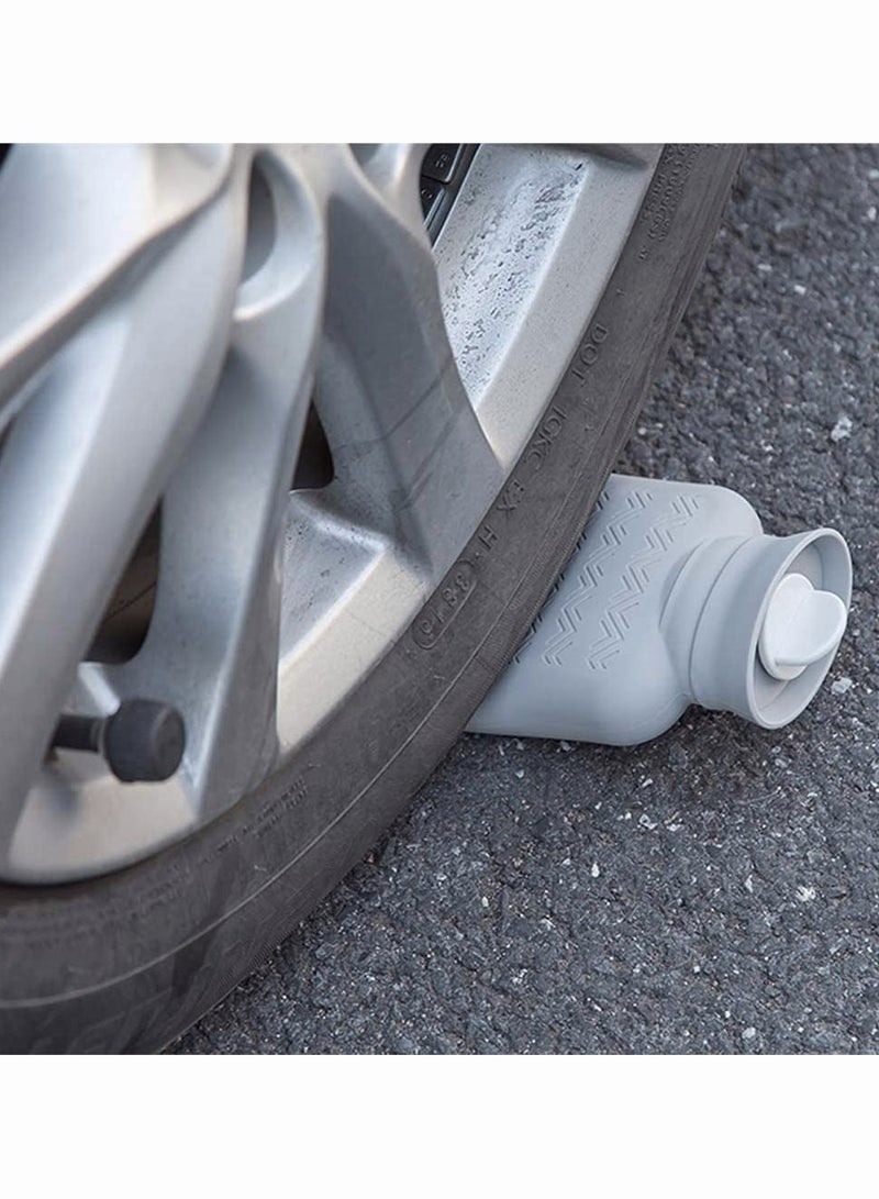 SYOSI كيس ماء ساخن مع غطاء محبوك، كيس ماء ساخن مزود بزجاجة تسخين مملوءة بالماء من SYOSI، كيس ماء دافئ صغير جميل وقابل لإعادة الاستخدام، متوفر للتسخين في فرن الميكروويف، رمادي فاتح 10.3 × 16 سم - Image 4