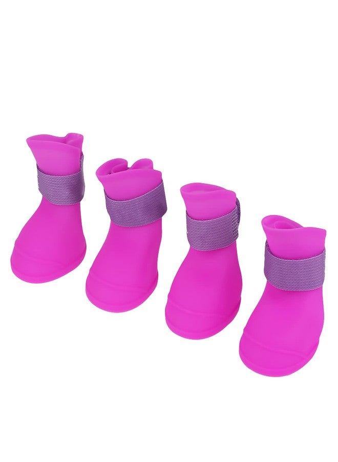 Yctze 4pcs Silicone Protective Dog Boots, Antislip Snow Shoes for Small Dogs, Ideal for French, Cute Pet Rain Wellies (L) - Image 5