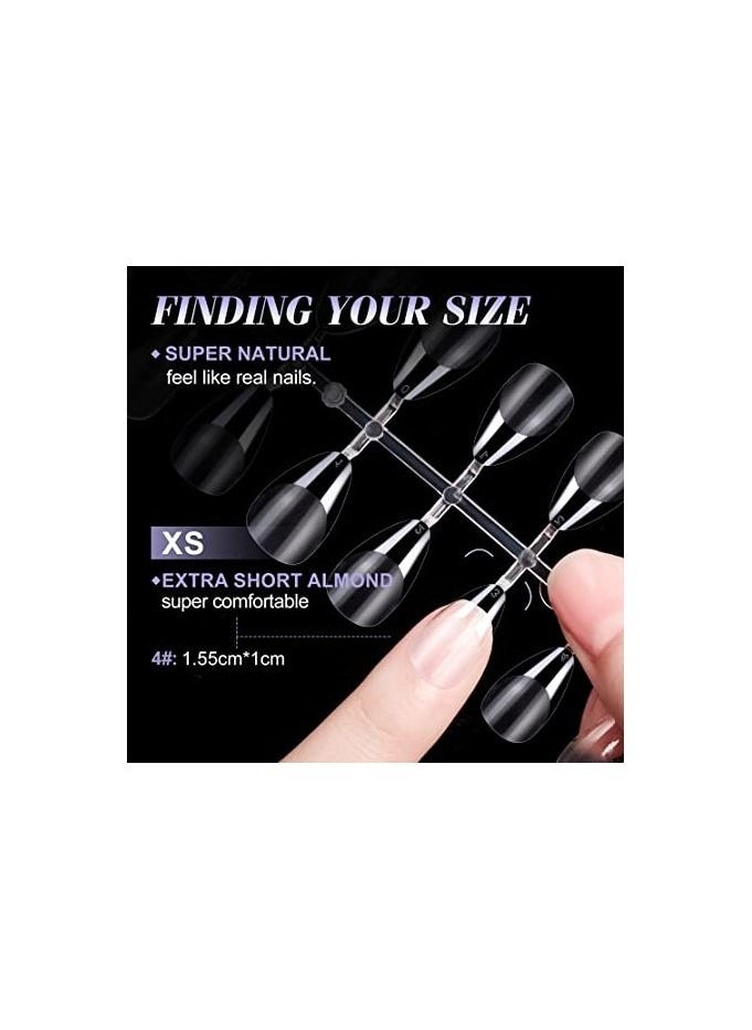 Remy Belle - XS Soft Gel Nail Tips Almond 240 Pcs of 12 sizes Kit - Image 1