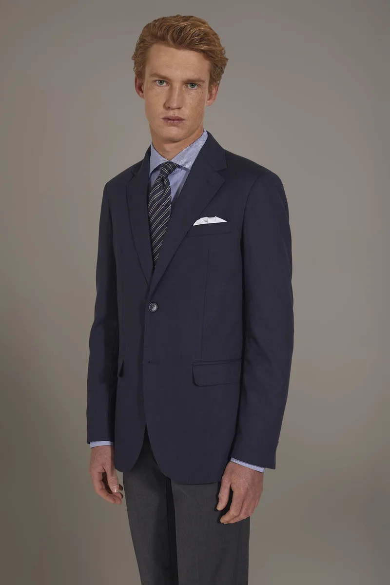 Single breasted jacket solid colour - Royal