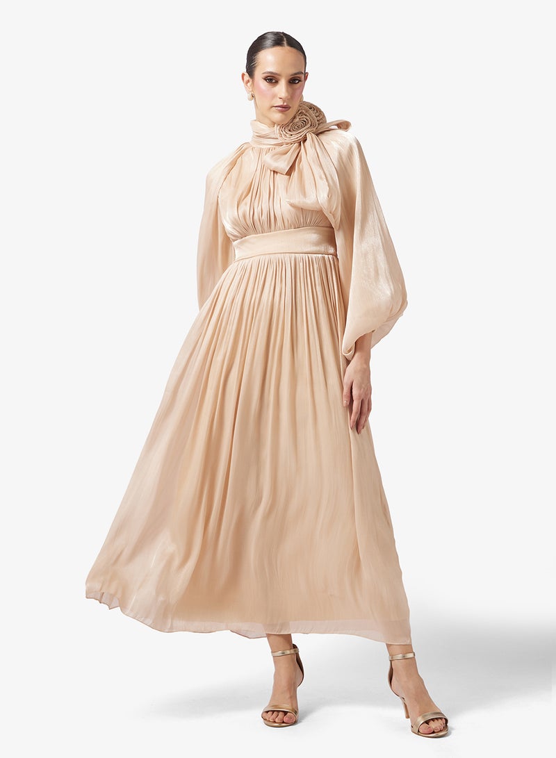 Khizana Ruched A-line Dress - Image 1