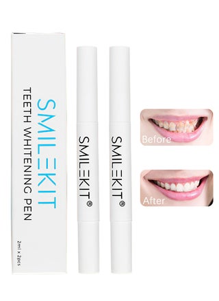2Pcs Teeth Whitening Pen Kit Portable Effective Painless Low Sensitivity Easy to Use Professional Tooth Whitener for Teeth Color Corrector and Create Beautiful White Smile Natural Mint Flavor 2ml/Pcs - pzsku/ZF7F03C2D1B755674D06CZ/45/_/1690618127/a8d08fe4-097c-4cbb-8b7e-8eda8054226a