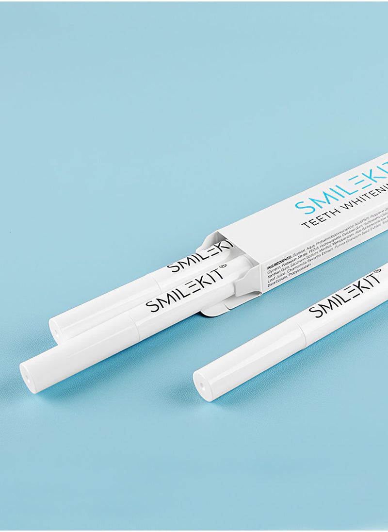 SMILEKIT - 2Pcs Teeth Whitening Pen Kit Portable Effective Painless Low Sensitivity Easy to Use Professional Tooth Whitener for Teeth Color Corrector and Create Beautiful White Smile Natural Mint Flavor 2ml/Pcs - Image 1