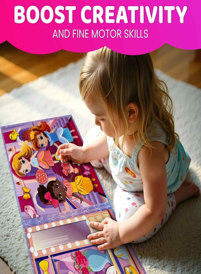 QUOKKA Magnetic Dress-Up Dolls for Girls Boys with 35 Magnetic Pieces - Creative Magnetic Play Set for Home or Travel - Perfect Magnetic Paper Dolls for Ages 3 and Up, Boost Storytelling with Princess - Image 4