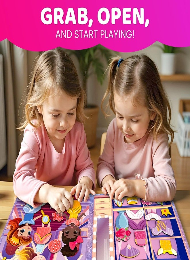 QUOKKA Magnetic Dress-Up Dolls for Girls Boys with 35 Magnetic Pieces - Creative Magnetic Play Set for Home or Travel - Perfect Magnetic Paper Dolls for Ages 3 and Up, Boost Storytelling with Princess - Image 5