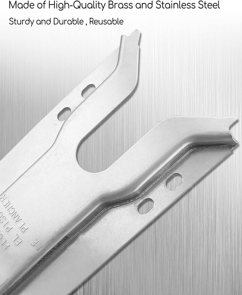 QAGGUM مجموعة دعامات مضادة للانقلاب لأفران المواقد (Range Oven Anti-Tip Bracket Kit)، بديل للأرقام: WB02K10254، WB02K10020، AP4438045، AH2364689، PS2364689. تناسب أفران مواقد GE من طراز CGS975SED1SS، C2S980SEM5SS، JGB281SER6SS، JGB281DER6WW. - Image 2