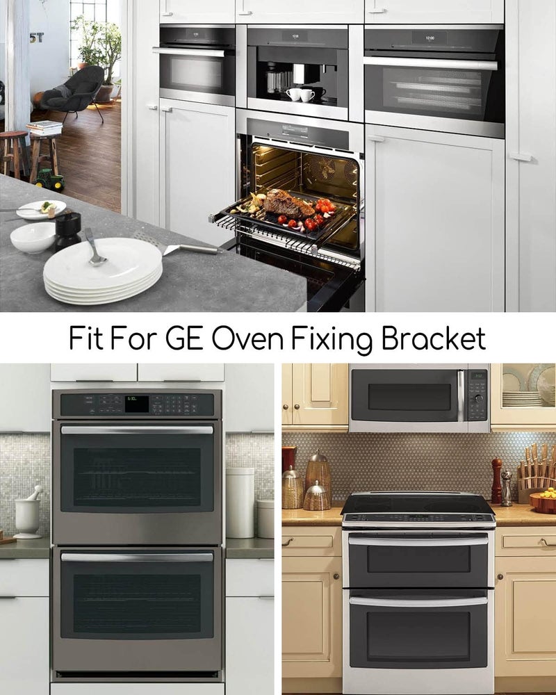 QAGGUM مجموعة دعامات مضادة للانقلاب لأفران المواقد (Range Oven Anti-Tip Bracket Kit)، بديل للأرقام: WB02K10254، WB02K10020، AP4438045، AH2364689، PS2364689. تناسب أفران مواقد GE من طراز CGS975SED1SS، C2S980SEM5SS، JGB281SER6SS، JGB281DER6WW. - Image 5