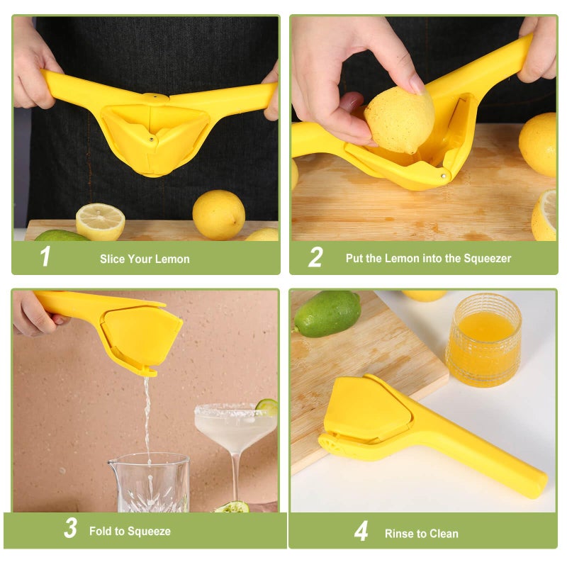 ToGeeKa Lemon Squeezer, Effortless Manual Flat Lime Juicer Squeezer, Hand Citrus Press, Folds Design For Saving Space Storage, Easy to Make Juice From Lemon, Lime, Cirtus, Orange, Fruits - Image 5