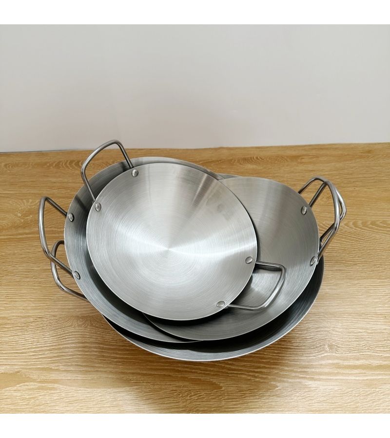 Stainless Steel Double Handle Casserole 10.24 Inch for Stove Commercial Restaurant - Image 2