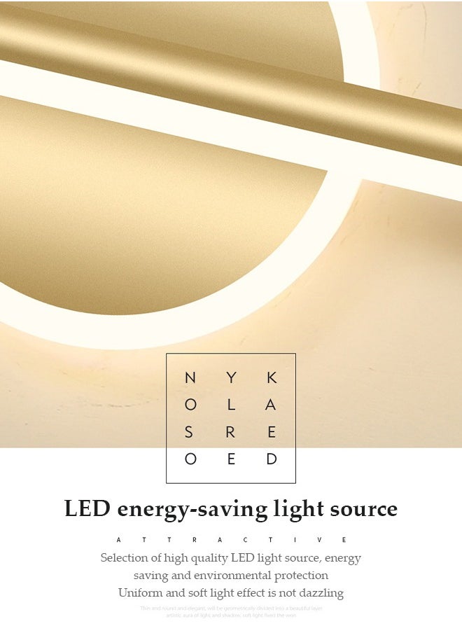 DUNISO - LED mirror light, indoor warm light wall lamp, dressing table lamp, 10W, suitable for bathroom mirror front, bedroom headboard, hallway wall,  40 * 13 * 6CM ﻿ - Image 1