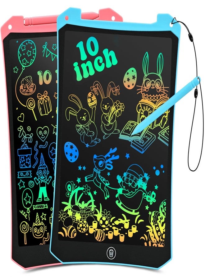 EooCoo Toddler Drawing Toys, 10 Inch LCD Writing Tablet for Kids 2 Pack, Mess Free Coloring Books for Travel Toys, Learning Activities, Boo Basket Stuffers Gifts for Toddler Boys Girls Ages 3-8 - Image 1