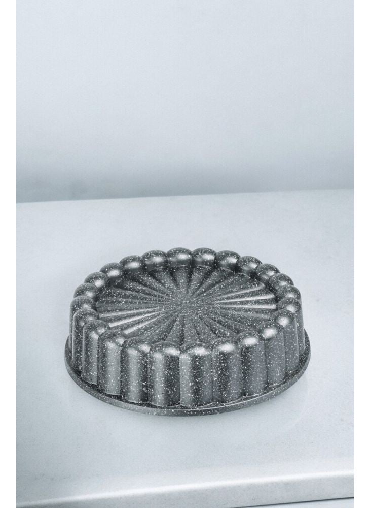 ThermoAD Gray Set Aluminum Casting 2 Piece Sliced and Tart Cake Mold 26 Cm Dense Sliced Dowry Set Granite  - Image 3