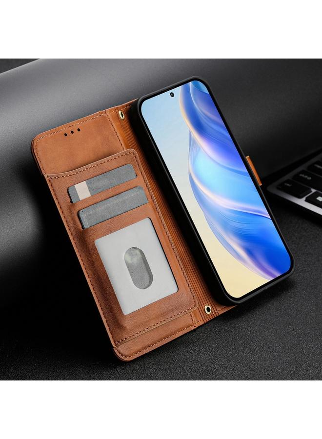 اس-توب جراب هاتف Honor 90 مع فتحات بطاقات متعددة وسحاب ومحفظة جلدية - Image 2