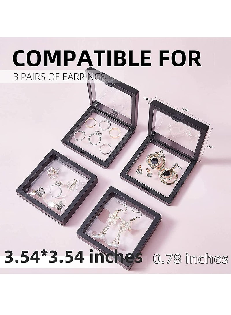 Jewelry Display Organizer Set 6 Portable Travel Jewelry Boxes for Women and Girls Ideal for Storing Rings Earrings and Bracelets Compact Size 3.54 x 3.54 x 0.79 inches Antioxidation and Dust proof - Image 5