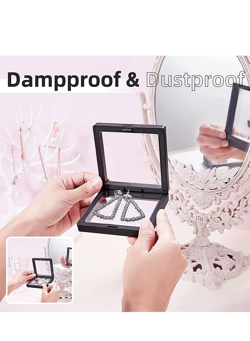 Jewelry Display Organizer Set 6 Portable Travel Jewelry Boxes for Women and Girls Ideal for Storing Rings Earrings and Bracelets Compact Size 3.54 x 3.54 x 0.79 inches Antioxidation and Dust proof - Image 3