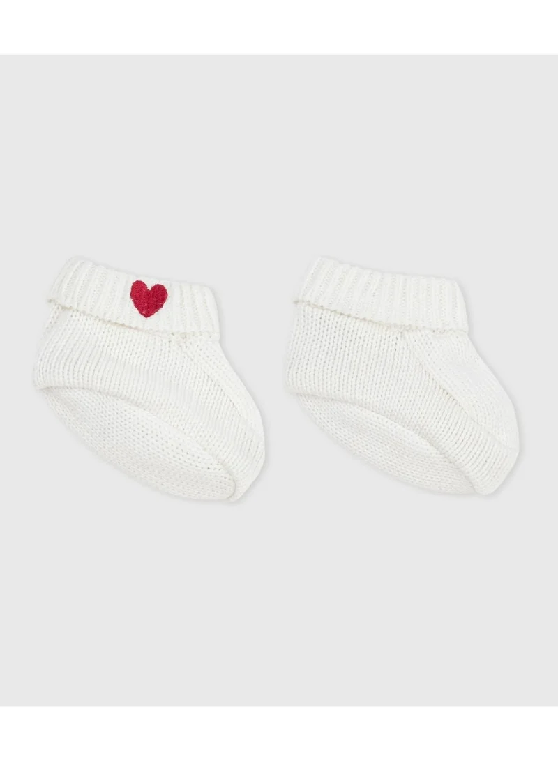 Petit Bateau Newborn babies' knitted cotton booties