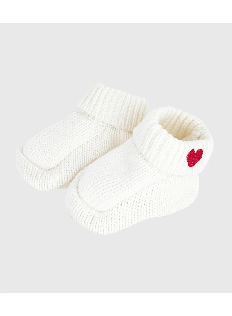 Petit Bateau Newborn babies' knitted cotton booties