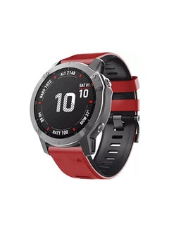 Dado Double Color Silicone breathable hole design strap 22 mm Compatible with Garmin watch Fenix 5/Fenix 6/ Fenix 6 Pro/Fenix 5 Plus/Fenix 5/ Approach S60 Smartwatch strap  - Image 2
