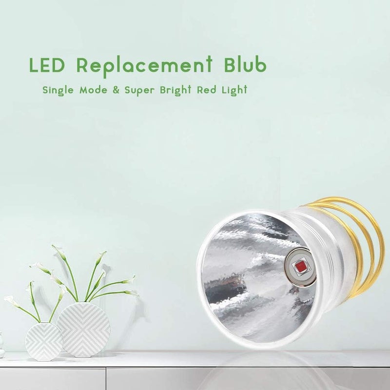 Miular Super Bright Red Light Led Replacement Bulb Single Mode P60 LED Drop-in Module Design for C2 G2 Z2 6P 9P G3 S3 D2 501B 502B and Other Hunting Flashlights - Image 2