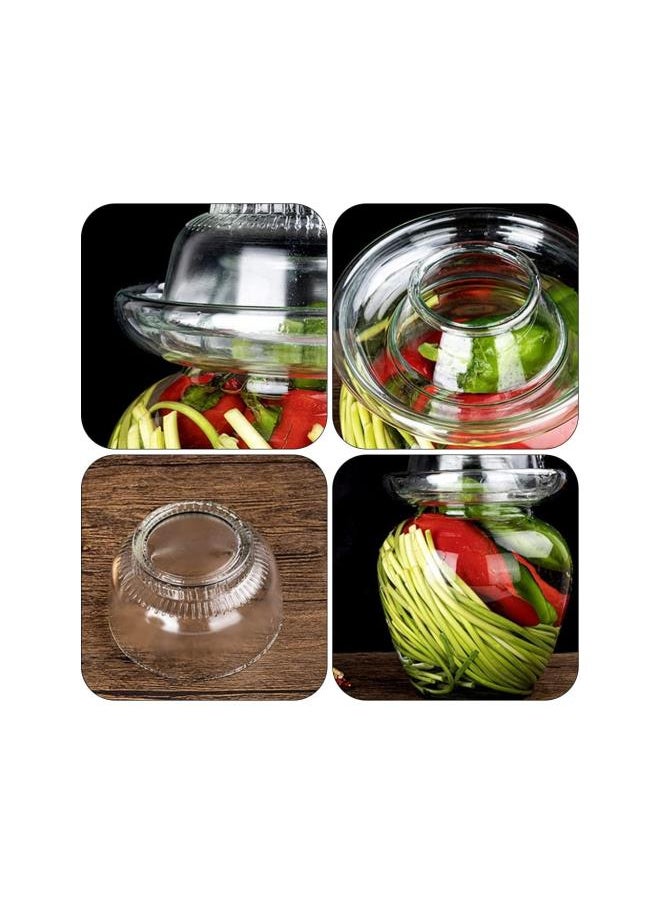 WYBOT - Glass Fermenting Jar Traditional Chinese Fermentation Crock with Water Seal Airlock Lid 4.5 L Large Capacity for Pickling Kimchi Sauerkraut - Image 1