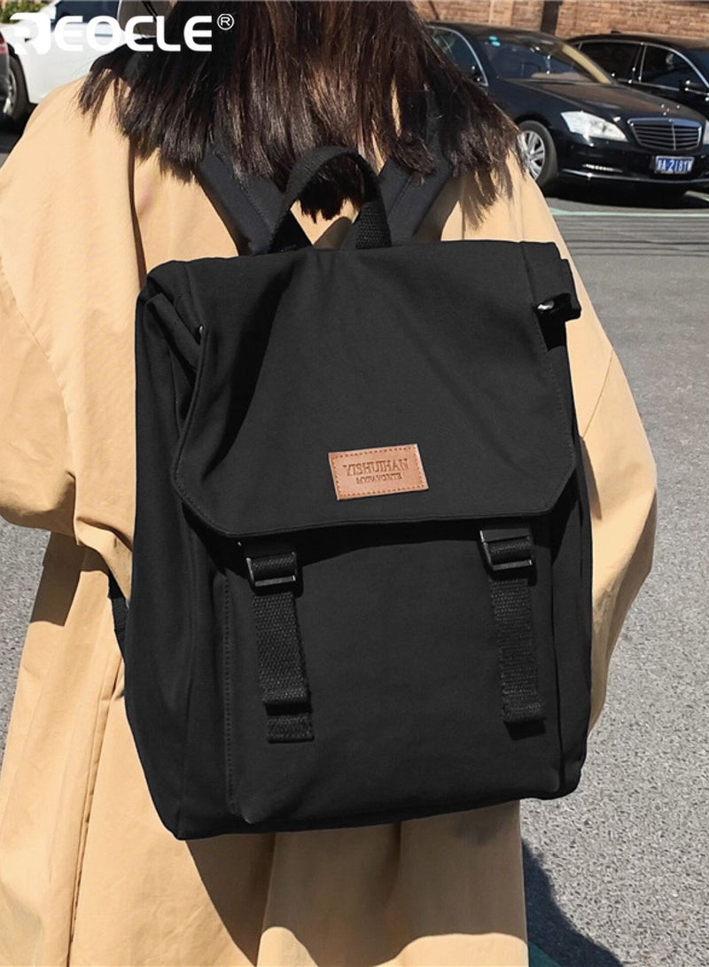 REOCLE Women's Casual Backpack with Buckle Closure & Label Accent Stylish Spacious Bag for Daily & Outdoor Use - Image 2
