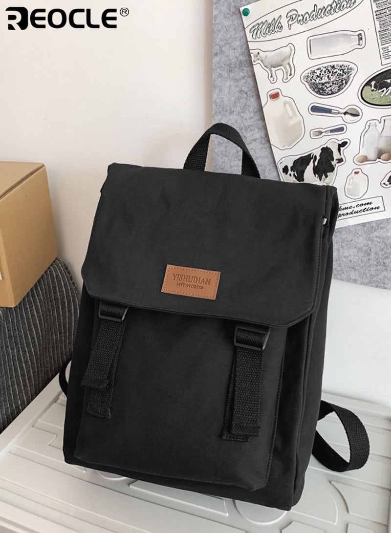 REOCLE Women's Casual Backpack with Buckle Closure & Label Accent Stylish Spacious Bag for Daily & Outdoor Use - Image 5