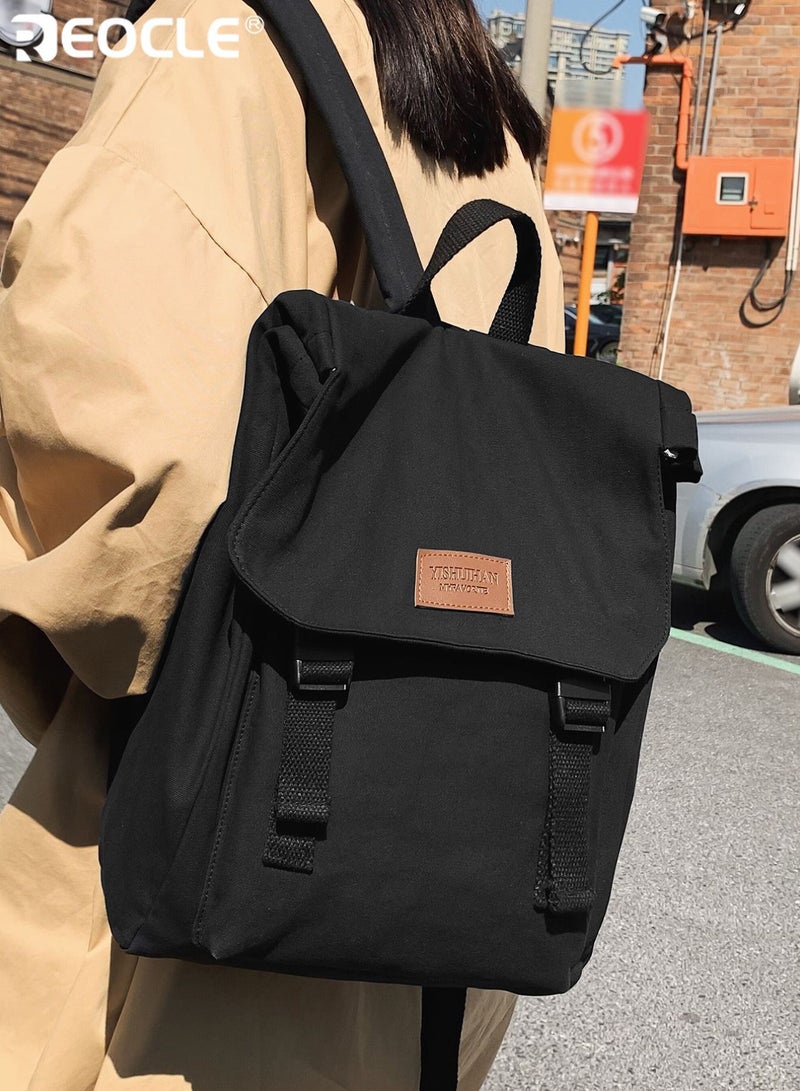 REOCLE Women's Casual Backpack with Buckle Closure & Label Accent Stylish Spacious Bag for Daily & Outdoor Use - Image 1