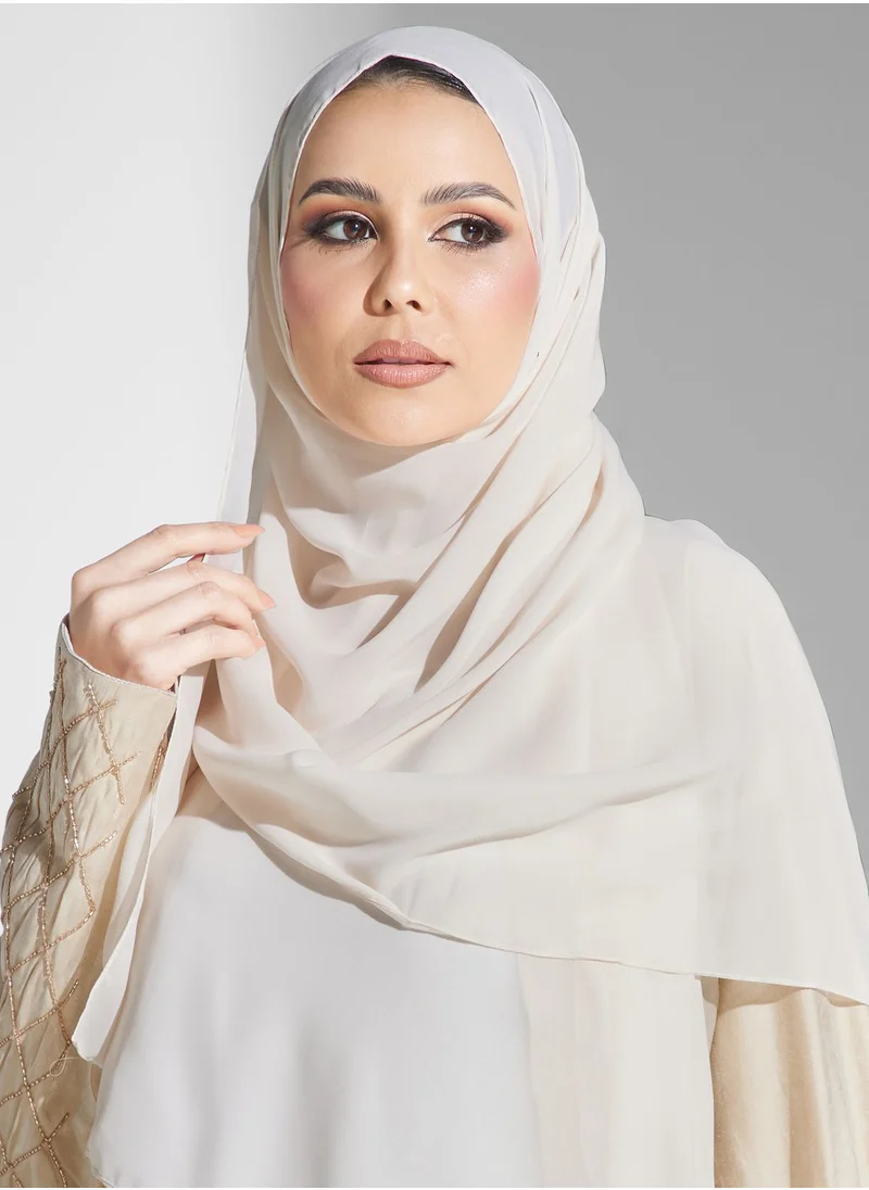 hayas closet Embellished Front Open Abaya