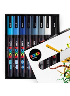 POSCA POSCA Colouring - PC-3M Cool Tones - Set of 8 - in Gift Box  - Image 1
