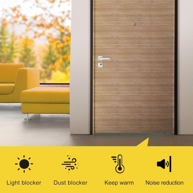 fowong Under Door Draft Stopper 32 Inch Adjustable Draft Stopper for Bottom of Door Soundproof Window Breeze Blocker Grey - Image 5