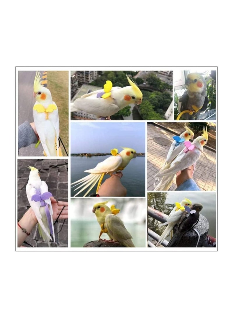 كاست ويف مقود تدريب الطيور ، حبل طائر ببغاء قابل للتعديل ، حبل عالمي متين ، أداة نزهة متينة للخروج ، لعبة تدريب في الهواء الطلق للطيور ، الببغاء ، كوكاتيل ، ببغاء ، لوري ، قطعة واحدة ، وردي - Image 4