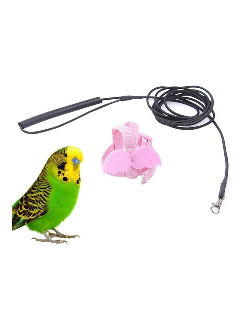 كاست ويف مقود تدريب الطيور ، حبل طائر ببغاء قابل للتعديل ، حبل عالمي متين ، أداة نزهة متينة للخروج ، لعبة تدريب في الهواء الطلق للطيور ، الببغاء ، كوكاتيل ، ببغاء ، لوري ، قطعة واحدة ، وردي - Image 5