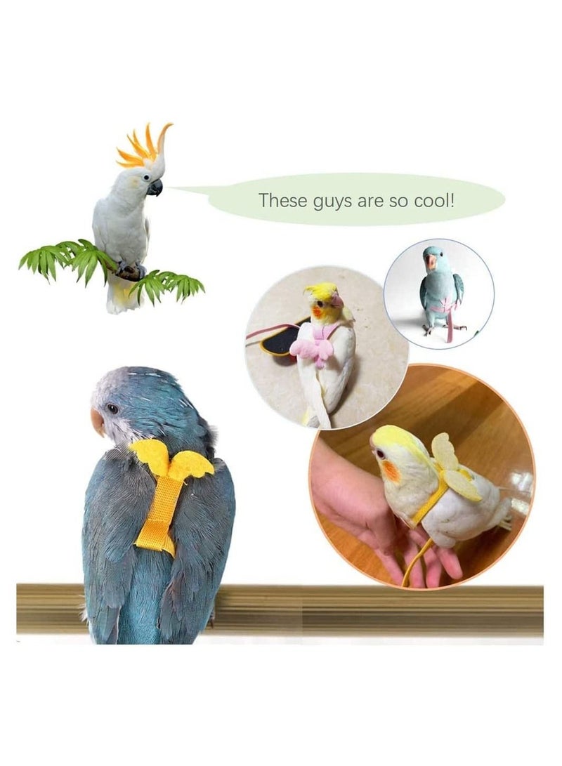 كاست ويف مقود تدريب الطيور ، حبل طائر ببغاء قابل للتعديل ، حبل عالمي متين ، أداة نزهة متينة للخروج ، لعبة تدريب في الهواء الطلق للطيور ، الببغاء ، كوكاتيل ، ببغاء ، لوري ، قطعة واحدة ، وردي - Image 3