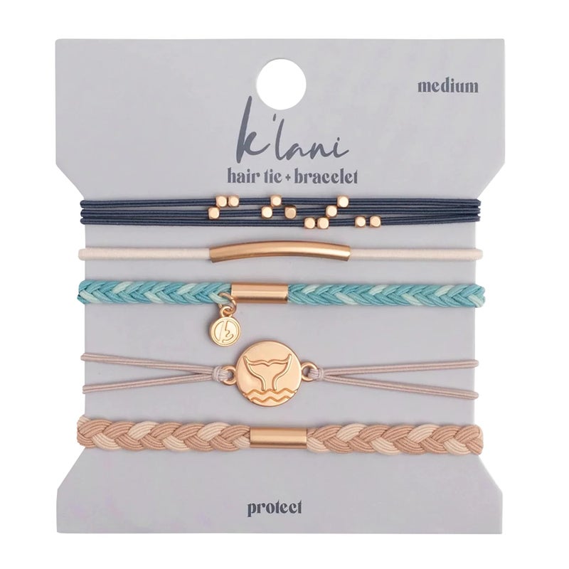 K'lani Hair Tie Bracelets for Women - Elastic Hair Bands That Double as Stylish Jewelry - Protect - Medium - Image 1