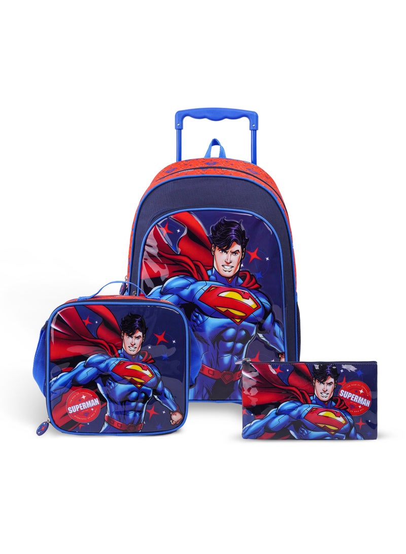 Warner Bros. Warner Bros. Superman Last Son Of Kription 3In1 Trolley Box Set 18" I Trolley I Lunch Bag I Pencil Case I Packaging  - Image 1